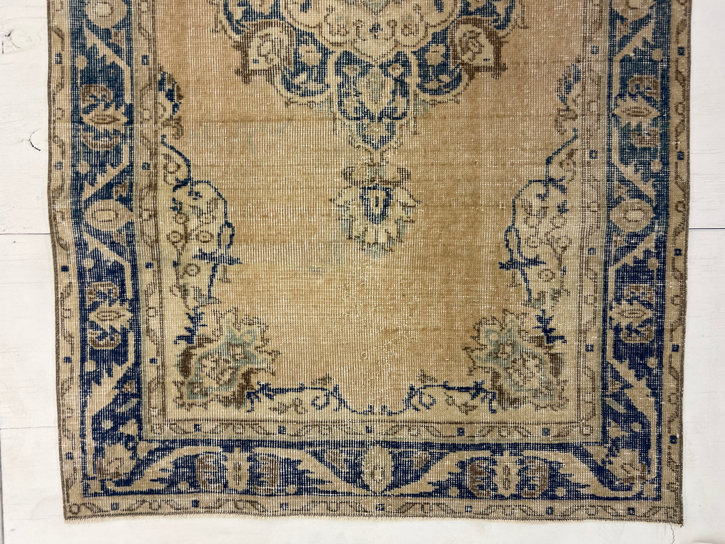 Vintage Turkish Peach & Blue 4x6