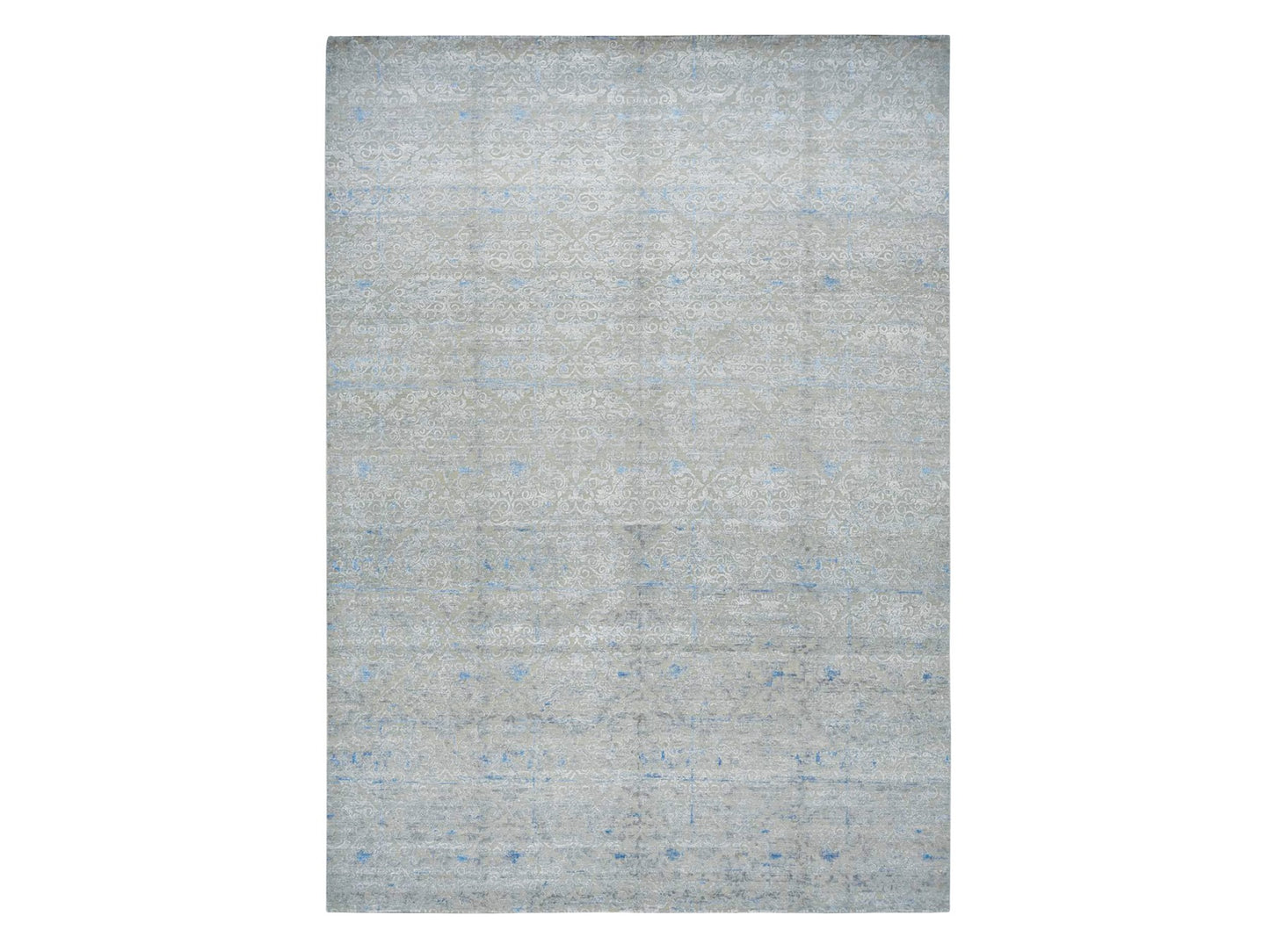 Pure Silk & Wool Gray 10x14