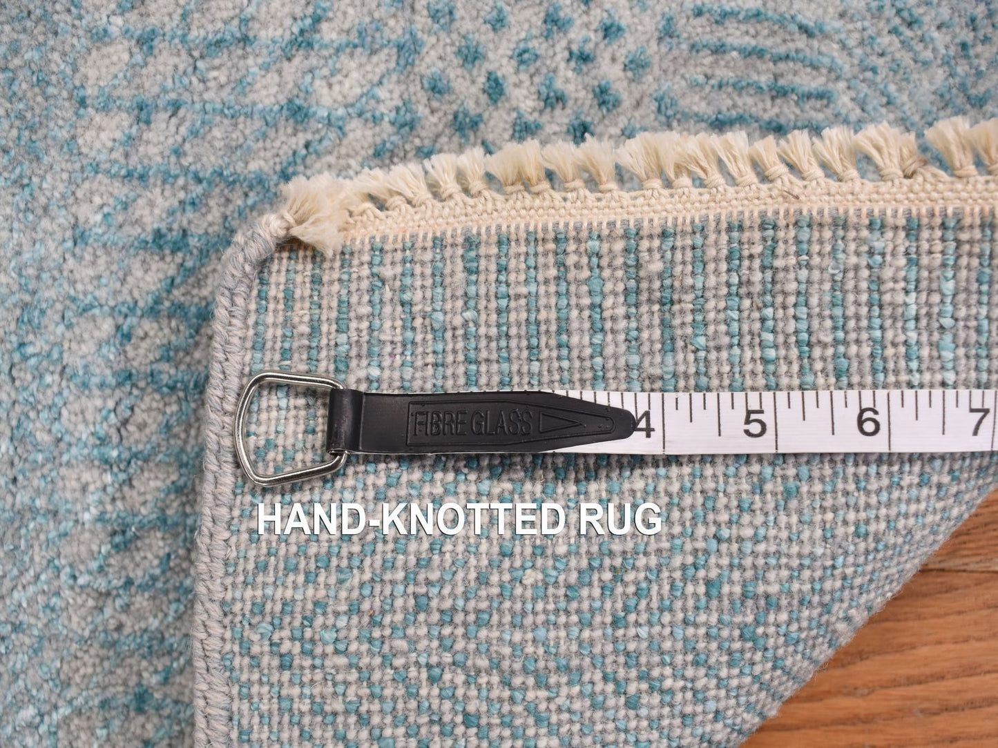 Blue Wool & Silk Runner 8'