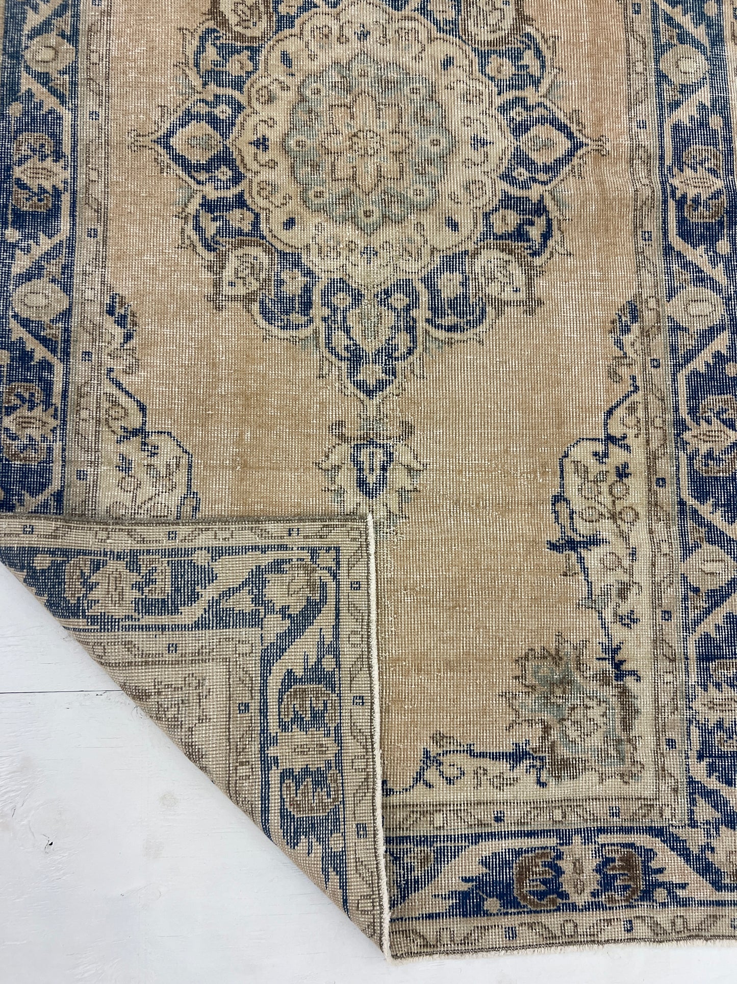 Vintage Turkish Peach & Blue 4x6