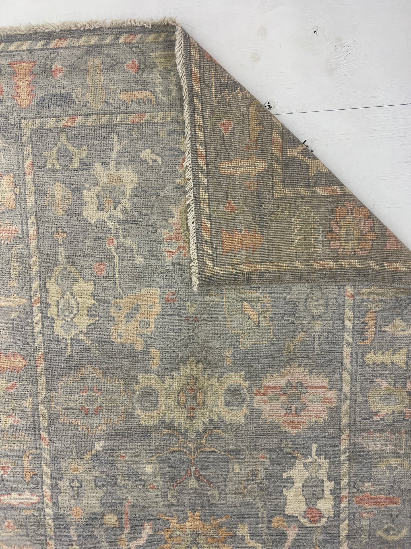 Vintage Turkish Peach & Blue 4x6