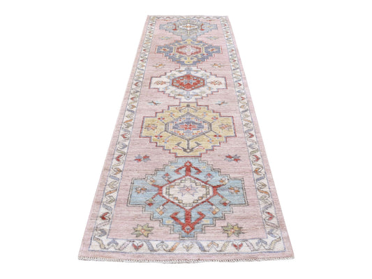 Oushak Gossamer Pink Runner 3x10
