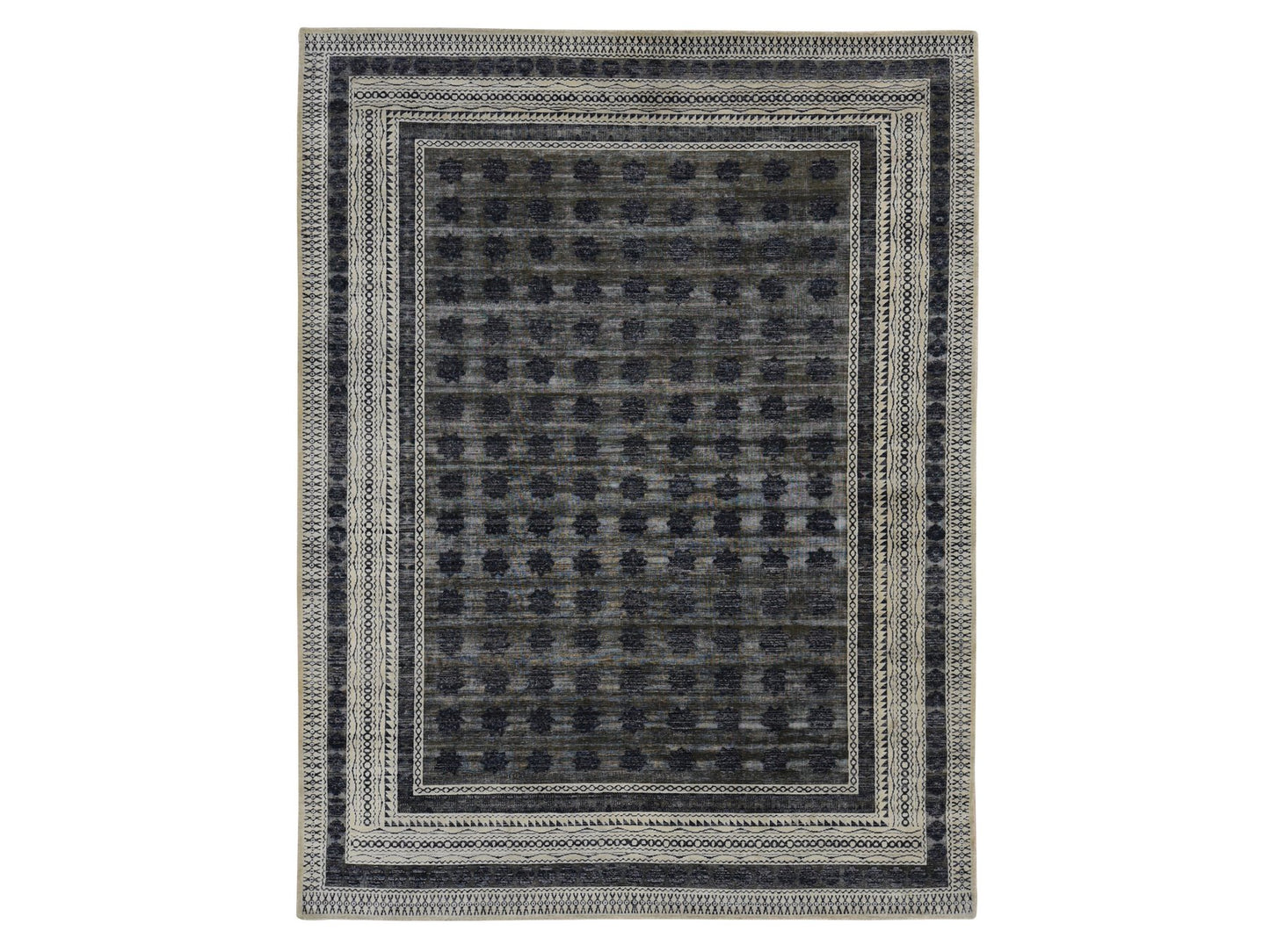 Owl Gray Distressed Silk 9x12