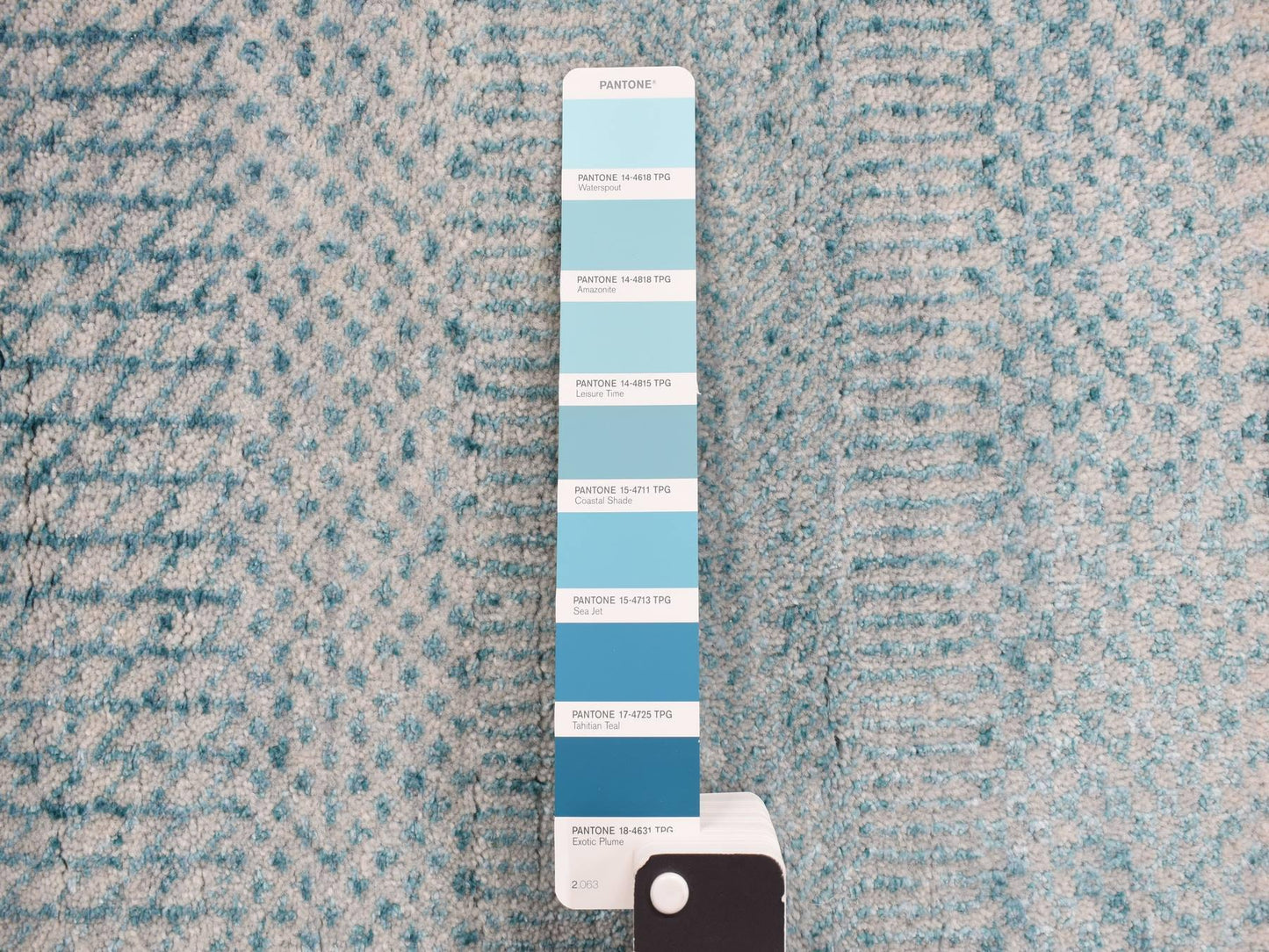 Blue Wool & Silk Runner 8'
