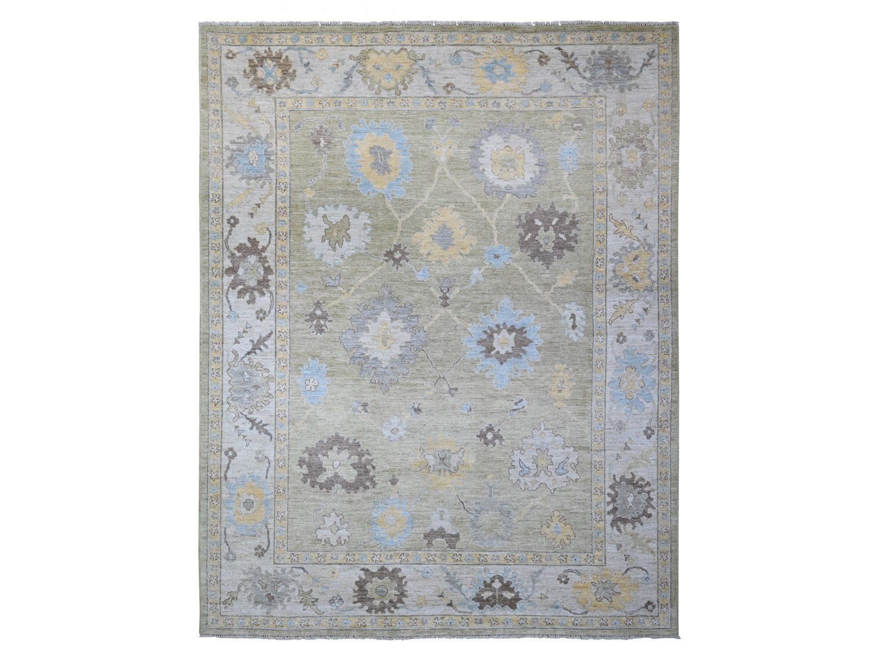 Artichoke Green Oushak 9'x12' – Brimfield Rugs