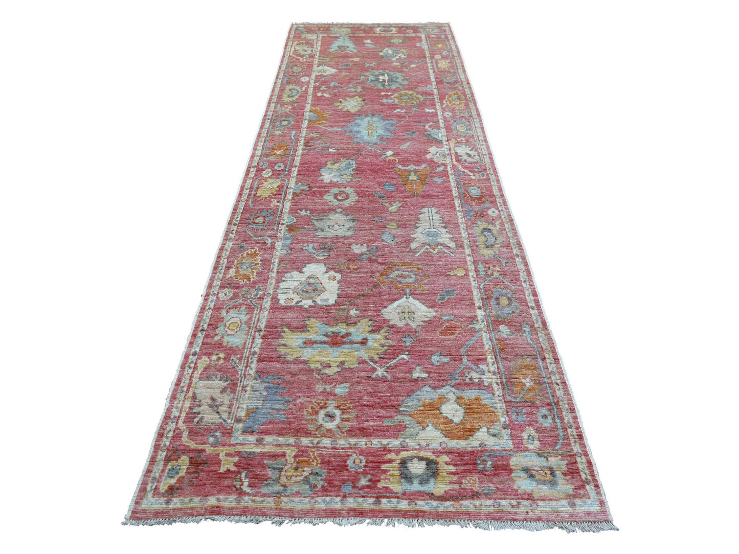 Oushak Soft Coral Wide Runner 4x12