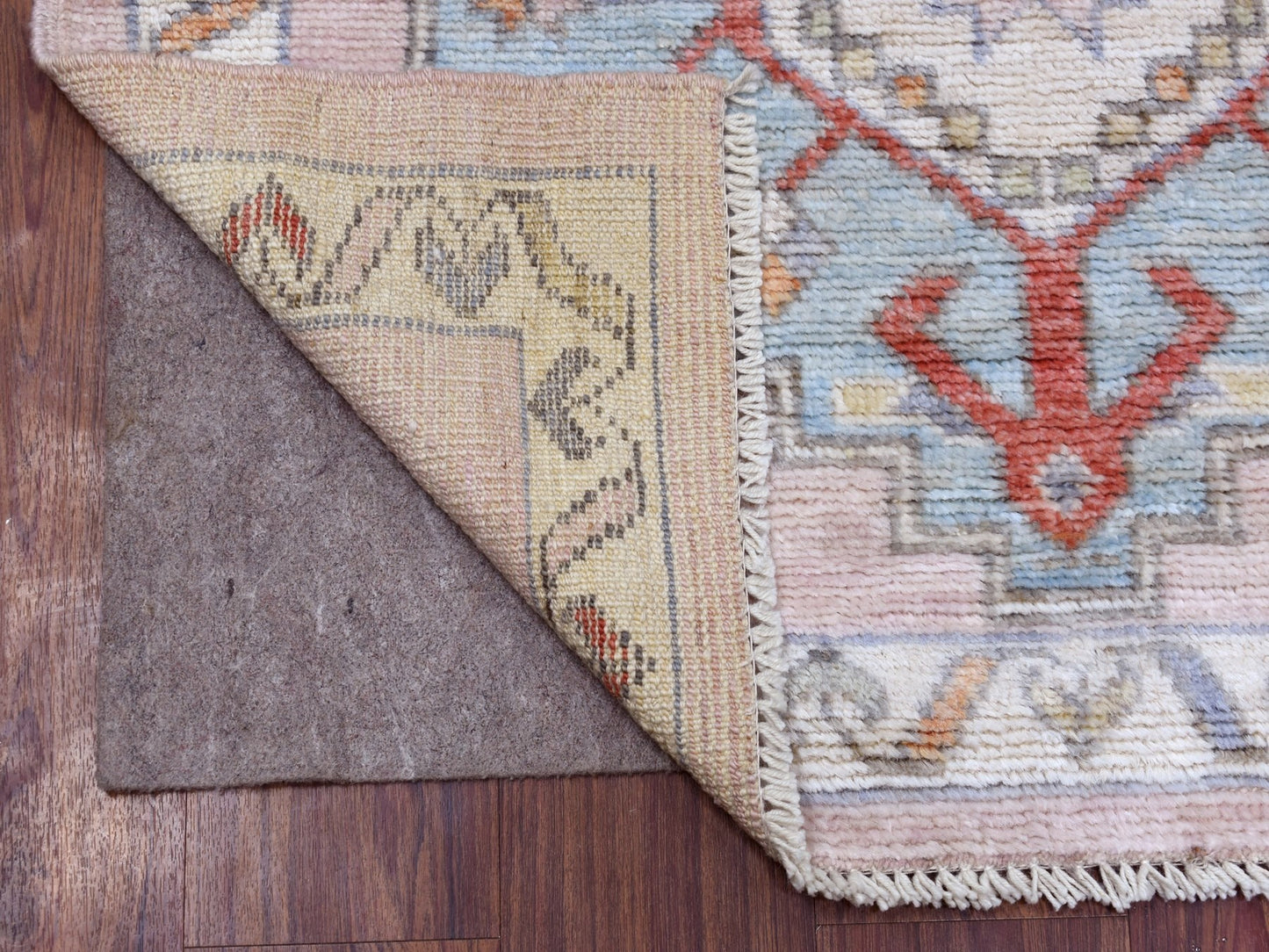 Oushak Gossamer Pink Runner 3x10