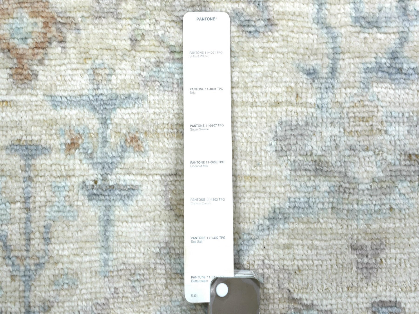 Oushak Ivory & Soft Blue Runner 2x10