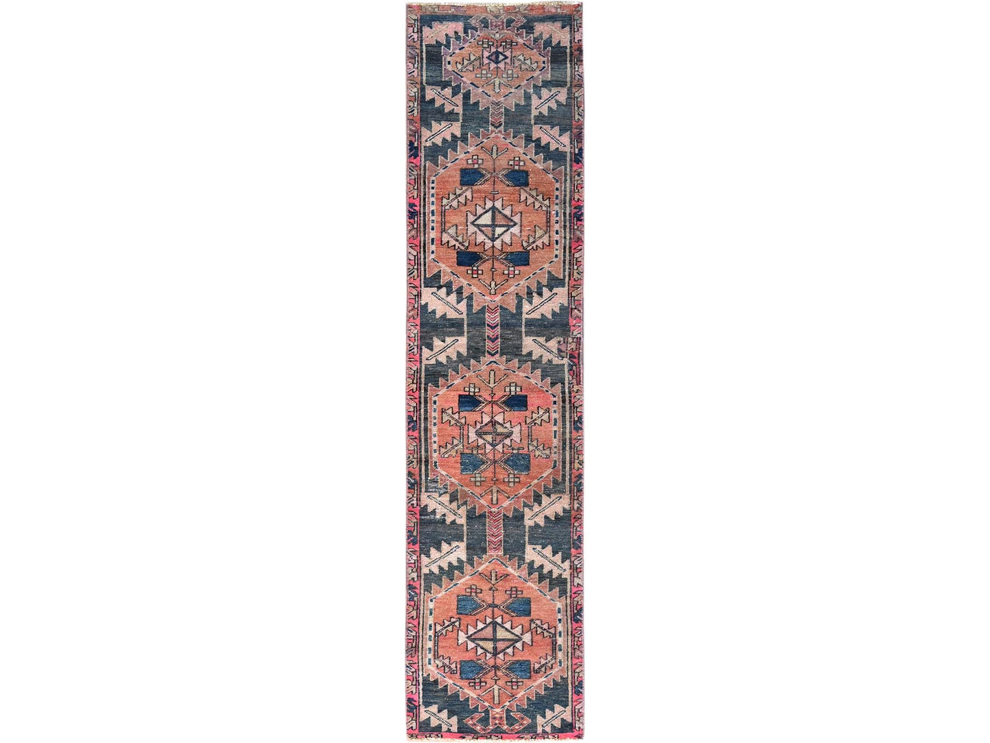 Vintage Persian Fuscia Runner 2x9