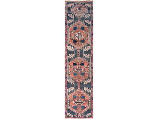 Vintage Persian Fuscia Runner 2x9