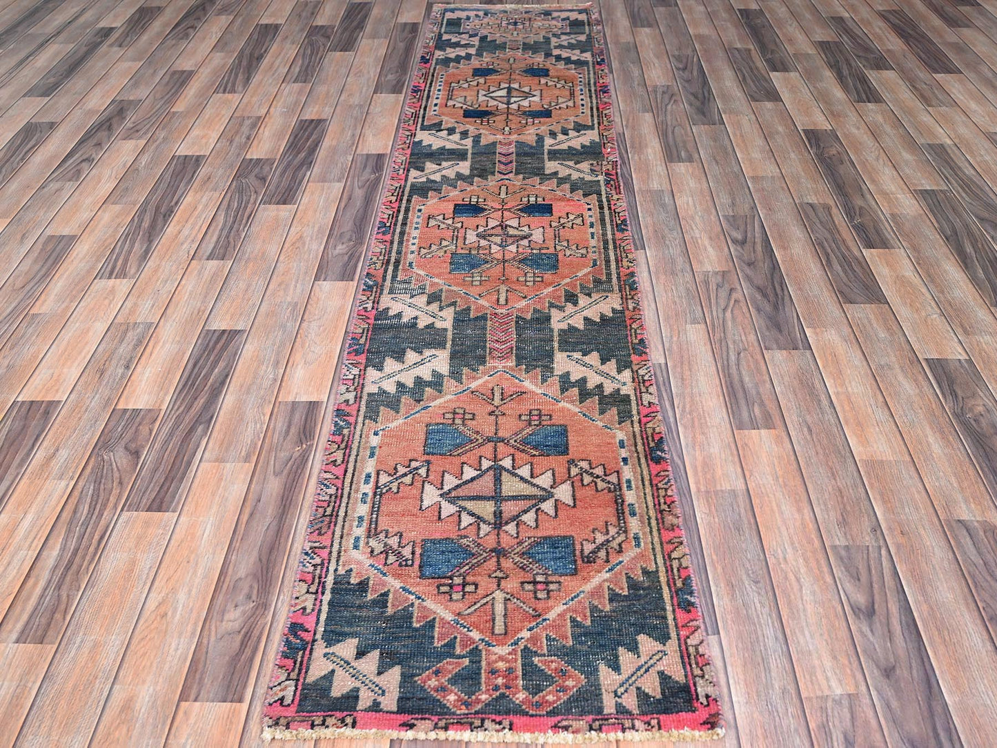 Vintage Persian Fuscia Runner 2x9